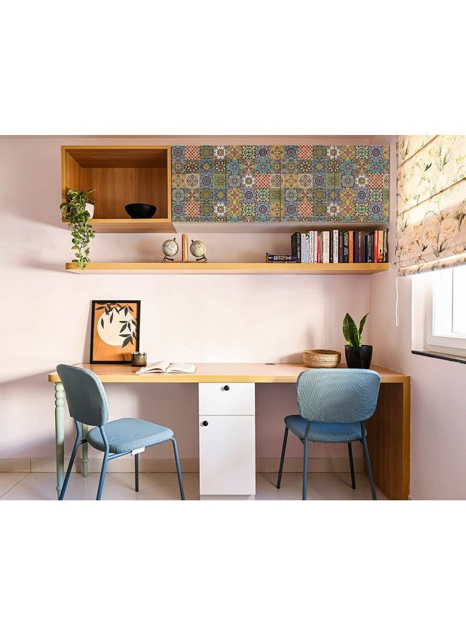 WallDesign Vinyl Spanish Glaze Tile Self-Adhesive Sticker - 24 X 32 Inch Durable Surface Decoration Film For Kitchen, Cabinet, Table, Furniture, Wall, Bathroom, Door, Refurbishment - Image 5