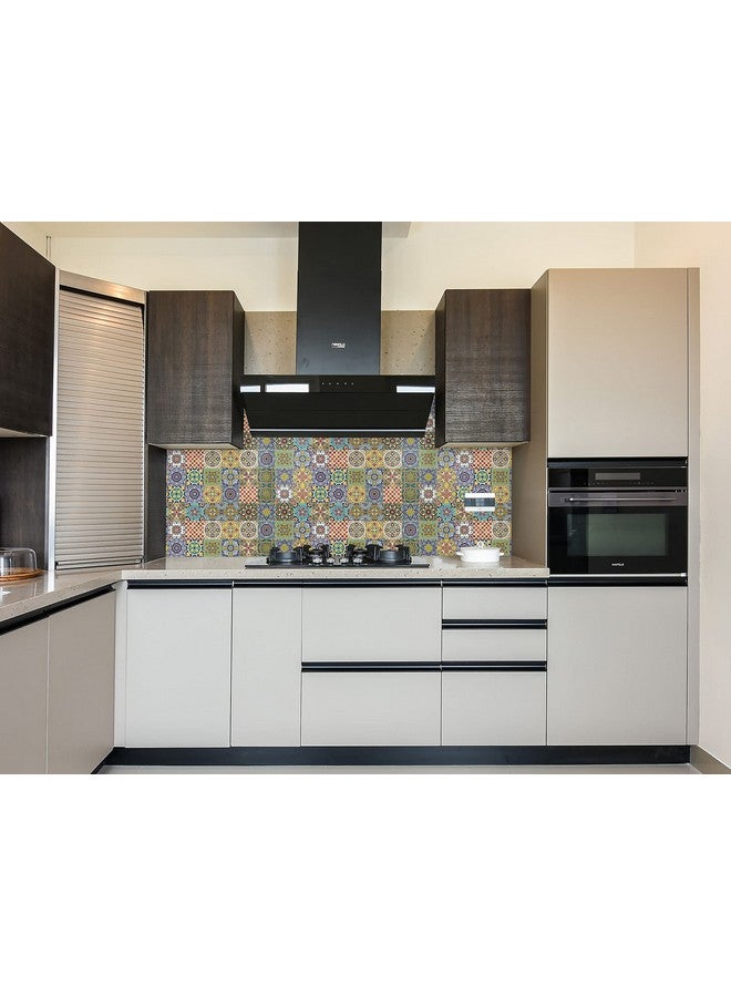 WallDesign Vinyl Spanish Glaze Tile Self-Adhesive Sticker - 24 X 32 Inch Durable Surface Decoration Film For Kitchen, Cabinet, Table, Furniture, Wall, Bathroom, Door, Refurbishment - Image 3