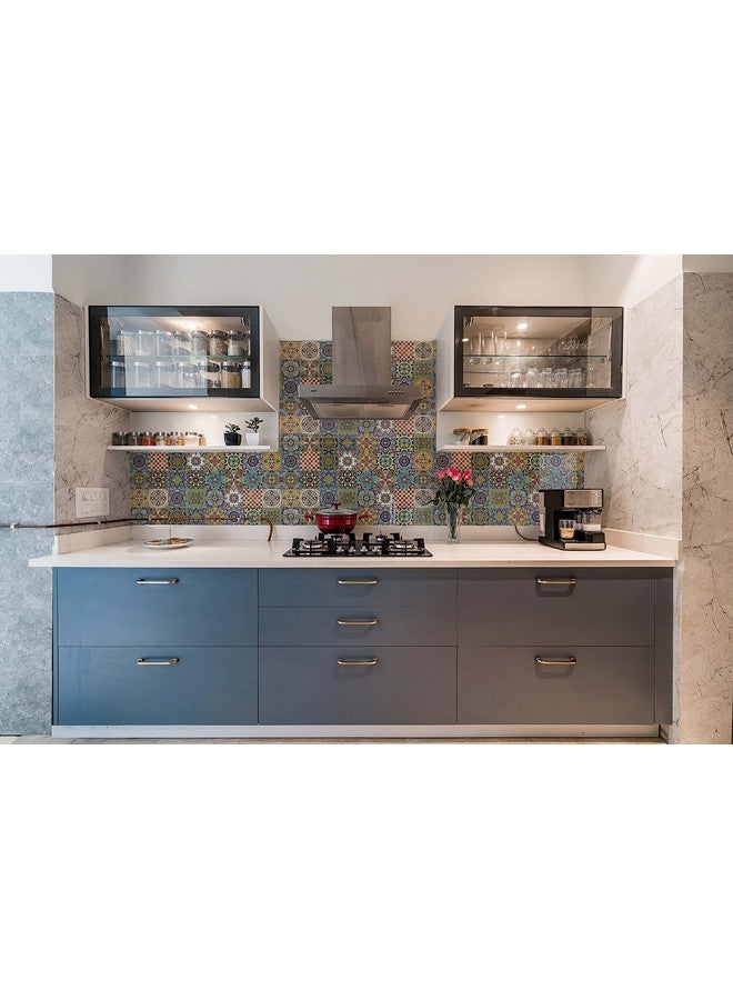 WallDesign Vinyl Spanish Glaze Tile Self-Adhesive Sticker - 24 X 32 Inch Durable Surface Decoration Film For Kitchen, Cabinet, Table, Furniture, Wall, Bathroom, Door, Refurbishment - Image 1