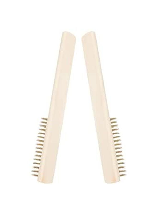 2Pcs Steel Wire Brush For Rust Removal And Surface Preparation With Soft Bristles - Image 1