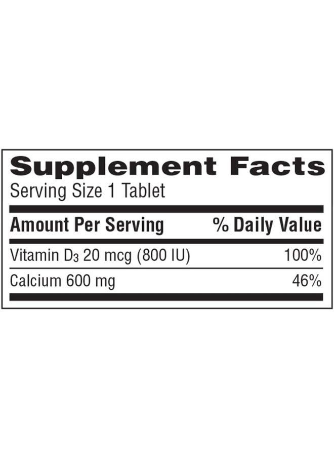 Caltrate 600+D3 Calcium and Vitamin D Supplement Tablet (60 Count, 600mg)