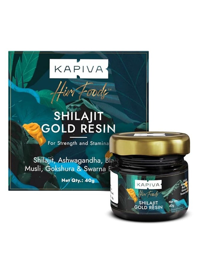 Kapiva Shilajit Gold Resin, 40g | 500mg Per Serving, 80 Servings | Himalayan Shilajit with 24K Gold | 100% Ayurvedic Wellness Supplement - Image 1