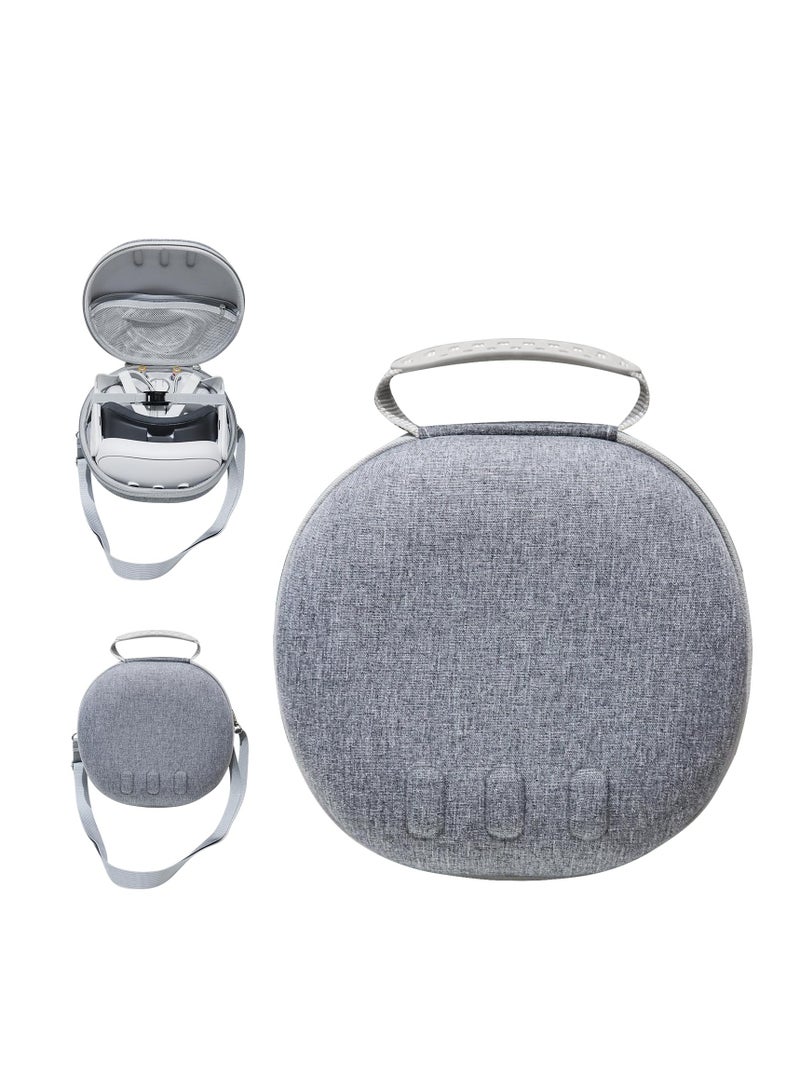 Hard Carrying Case Compatible with Meta Quest 3, Protect Gaming Headset and Controllers Accessories, for Travel and Home Storage, Not Fit for Official Elite Strap, Gray - Image 1