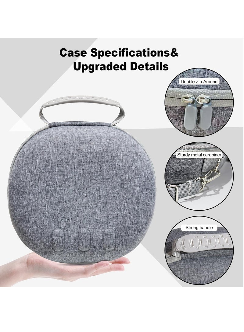 Hard Carrying Case Compatible with Meta Quest 3, Protect Gaming Headset and Controllers Accessories, for Travel and Home Storage, Not Fit for Official Elite Strap, Gray - Image 3