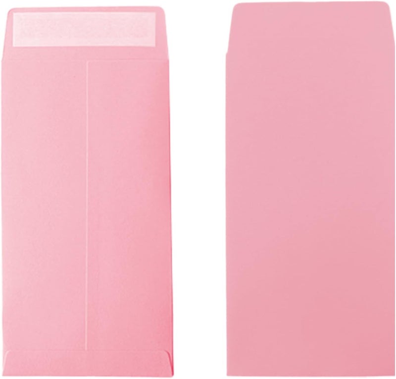 xflyxin Cash Envelopes 100 packs 3.5x6.5 inches, pink envelopes, coin envelopes, seed envelopes, colored envelopes Cash, suitable for budgets, checks, coins, jewelry, small items - Image 1