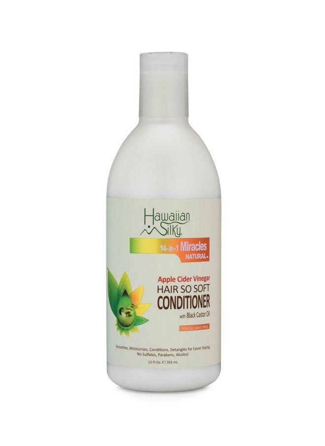 Hawaiian Silky Hawaiian Silky Hawaiian Silky 14In1 Miracles Hair So Soft Conditioner With Black Castor Oil 12 Fluid Ounce White 12 Fl Ounce  - Image 2