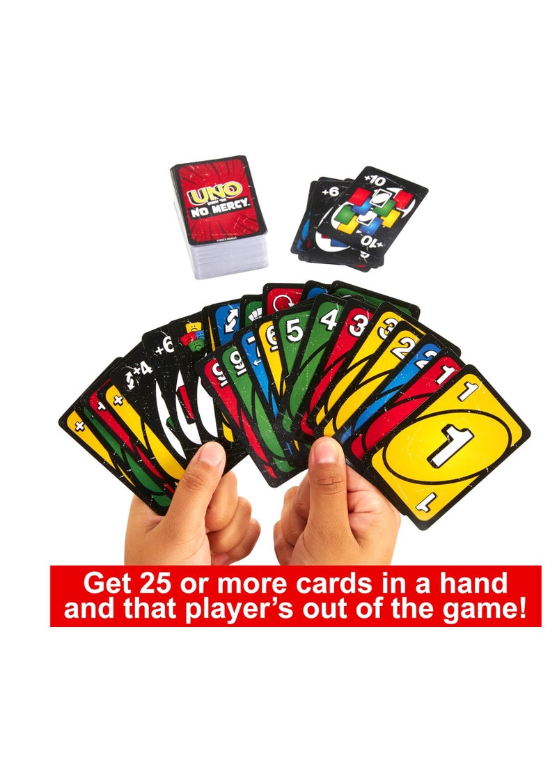 Mattel Games UNO Show ‘em No Mercy Card Game for Kids, Adults & Family Parties and Travel With Extra Cards, Special Rules and Tougher Penalties  - Image 4