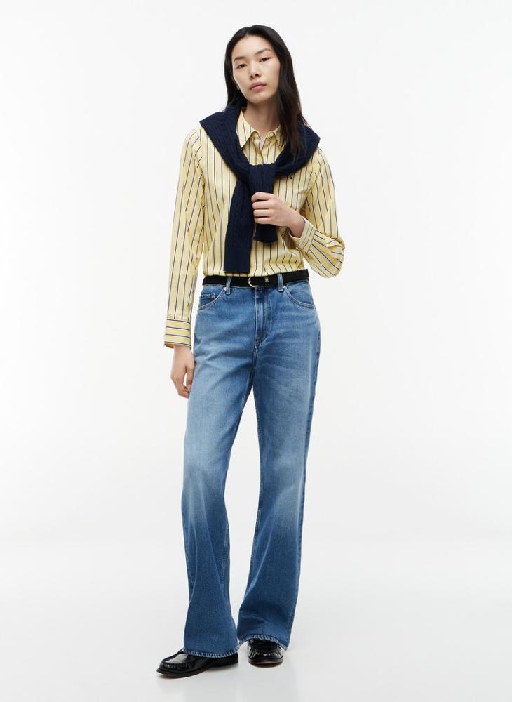 TOMMY HILFIGER Regular Fit Flag Embroidery Poplin Shirt - Image 4