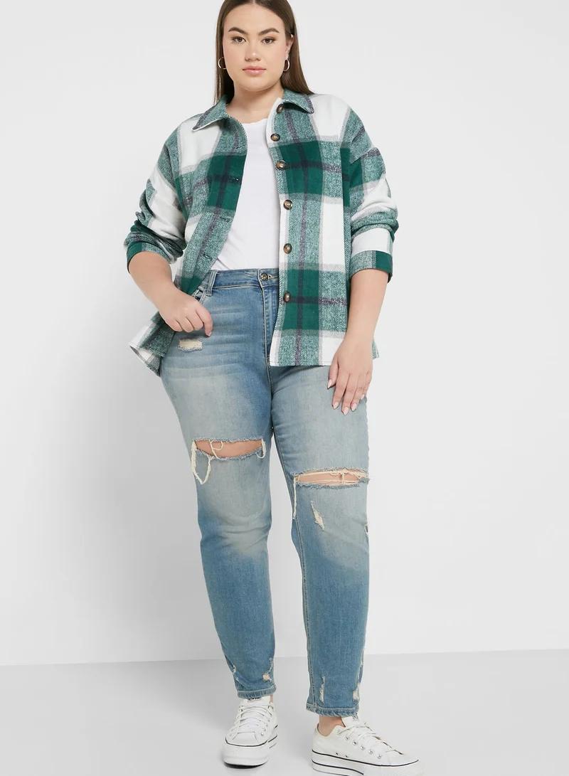 Ginger Plus Button Down Shacket