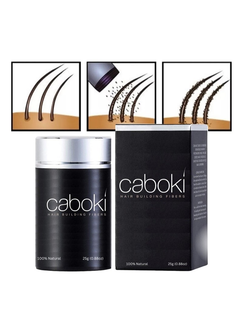 Caboki - Hair Building Fibers Dark Brown 25g Hair Loss Concealer, All-Natural, Make Thin Hair Look 10X Fuller Instantly - Image 1