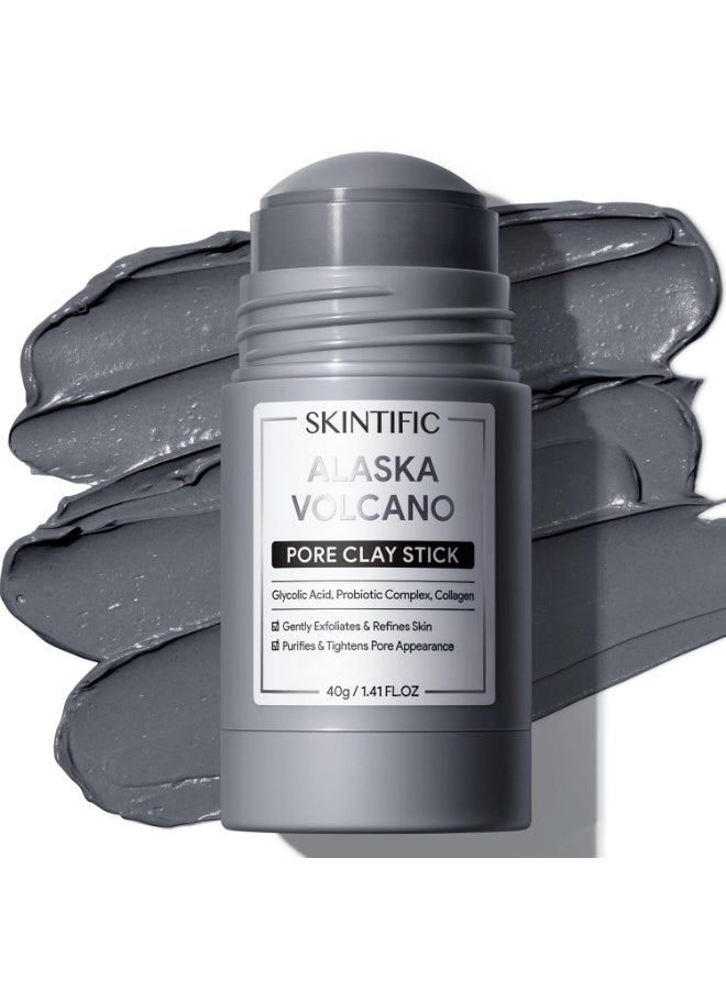 SKINTIFIC Alaska Volcano Pore Clay Stick 40g Deep Cleansing Facial Mask for Blackhead Removal - Image 1