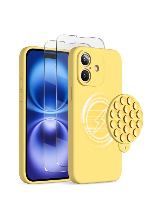 S-TOP Case For iPhone 16 Silicone Suction Cup MagSafe Phone Case with Screen Film - Image 1
