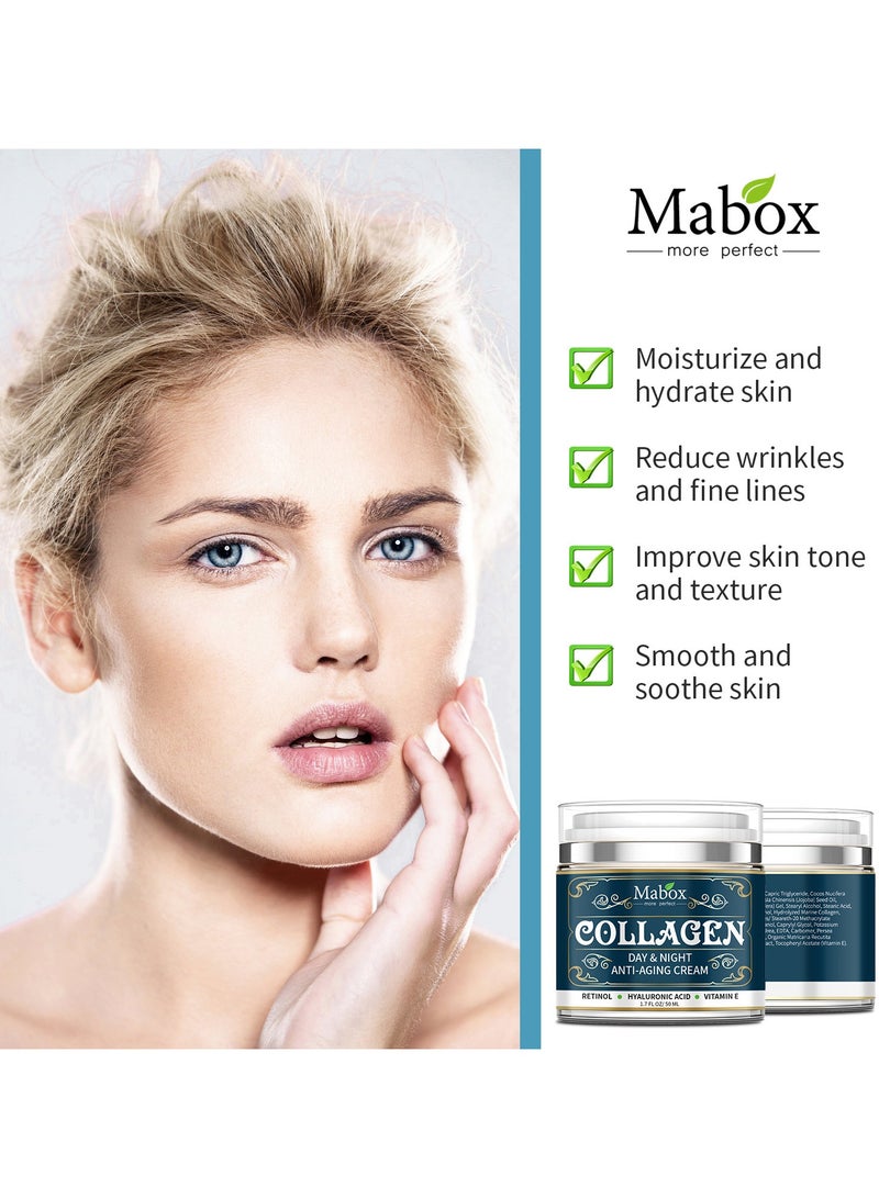 MABOX Cosmetics Hydrating Facial Cream Collagen Cream Hydrating and Moisturizing Skin Care Products - Image 3