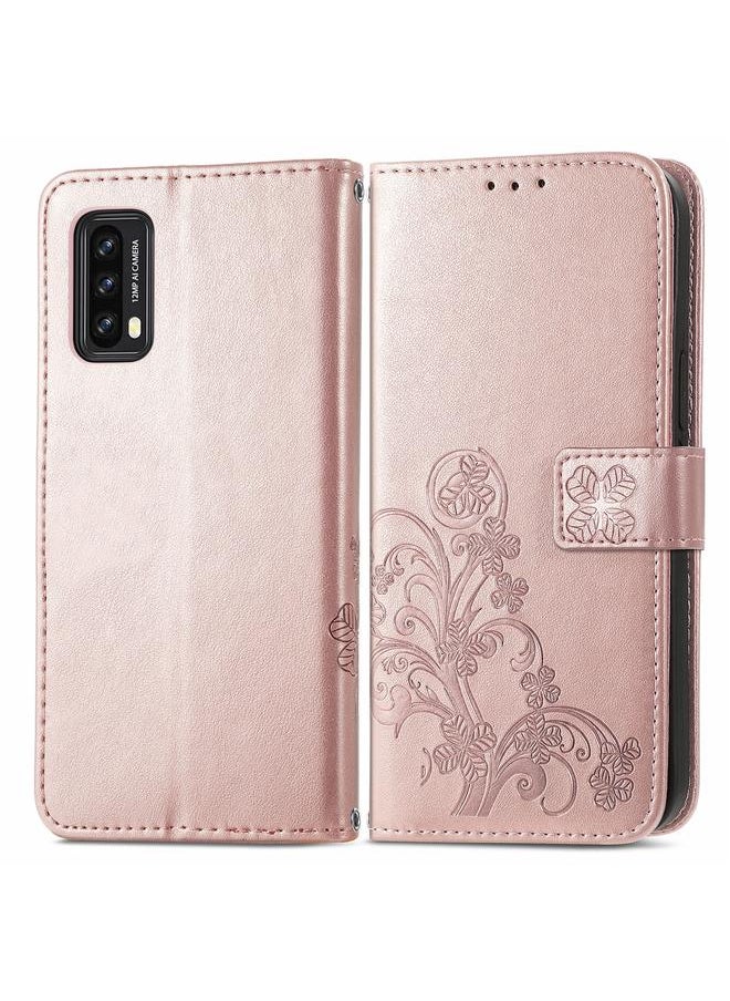 erorex - Case For Blackview A90 Four-leaf Clasp Embossed Buckle Mobile Phone Protection Leather Case with Lanyard & Card Slot & Wallet & Bracket Function - Image 1