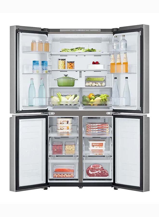 LG (Gross) 594L / (Net) 464L Capacity French Door Refrigerator-Next8 ThinQ™ Smart Control, Inverter Linear Compressor™ GR-B29FFLZB Prime Silver - Image 2
