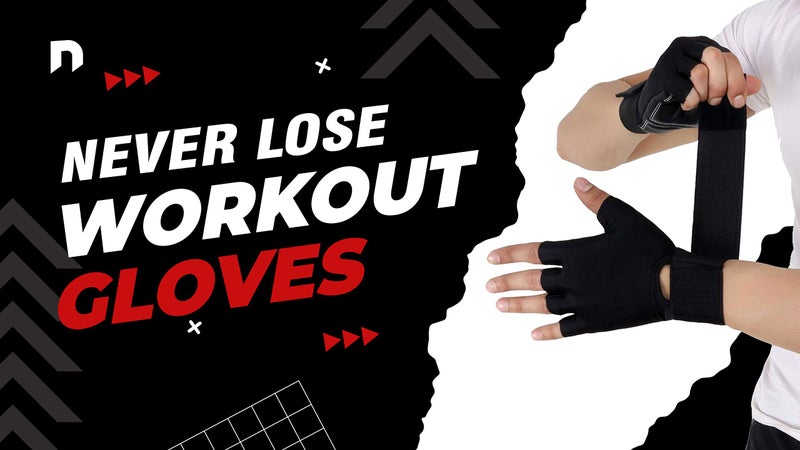 NEVER LOSE Unisex Leather Gym Gloves for Professional Weightlifting, Fitness Training and Workout | with Half-Finger Length, Wrist Wrap for Protection (XL, SHEEPLEATHER) - Image 4