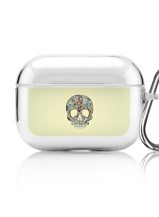 Stylizedd Classic Clear printed Case for Apple AirPods Pro 2nd Generation Thin Transparent Cover [Designed for Apple AirPods Pro 2nd Generation] - Skully Tattoo - Image 1