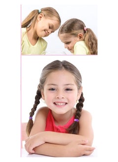ROSSMANN German Brand, Magical Unicorn Braided Rubber Hair Tie Set – 66 Pieces with Playful Storage Bag,also  - Image 3