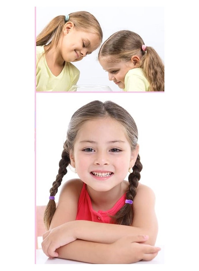 ROSSMANN German Brand, Magical Unicorn Braided Rubber Hair Tie Set – 66 Pieces with Playful Storage Bag,also - Image 3
