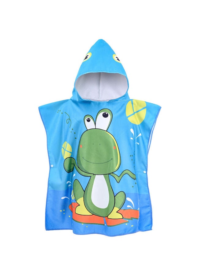 SHARP Children's Bath Towel Cape Hooded Cartoon Printed Towel Baby Home Bath Water Absorbent Windproof Warm Bathrobe - Image 1