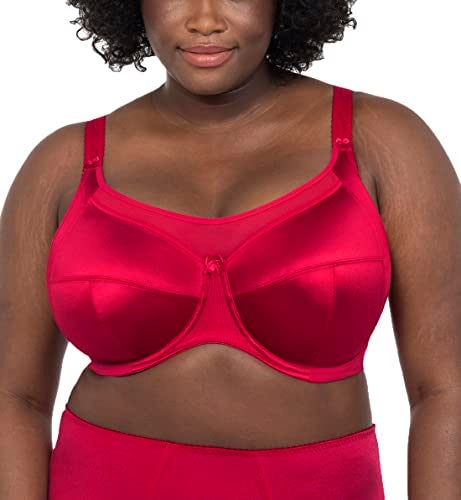 GODDESS Womens Keira Underwire Full Cup Banded Bra Crimson