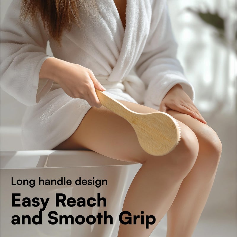 إتش آند إس فرشاة جسم بمقبض طويل مصنوع من الخشب - Image 5