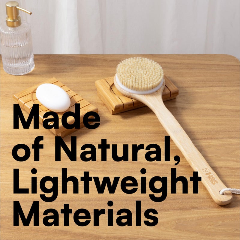 إتش آند إس فرشاة جسم بمقبض طويل مصنوع من الخشب - Image 4