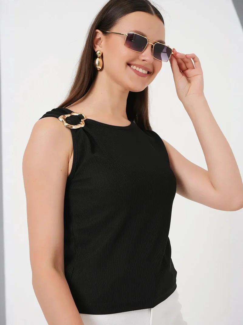 بيغ دارت BDART Sleeveless Ribbed Knit Blouse