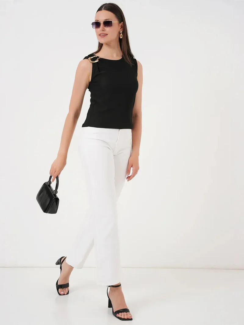 بيغ دارت BDART Sleeveless Ribbed Knit Blouse