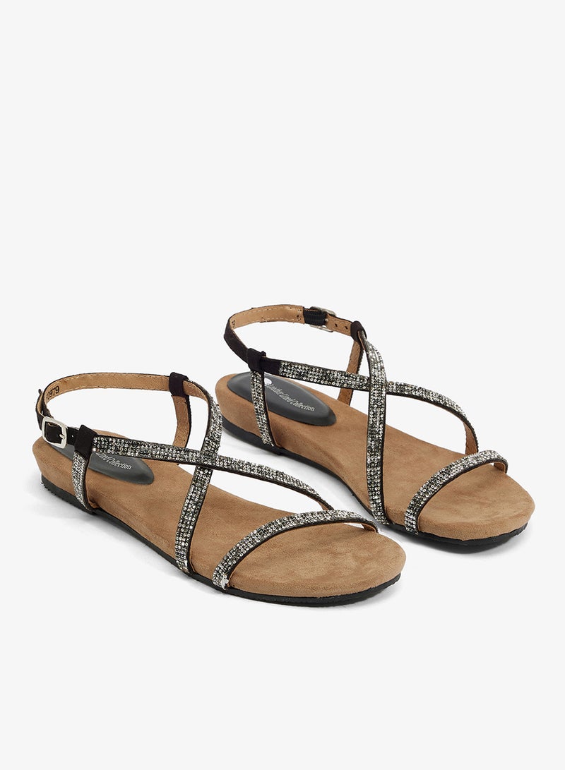 Spot-On Glitter Flat Sandal - Image 4