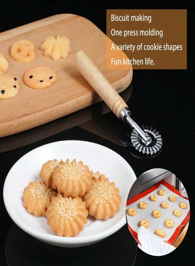 Quilax Pasta Wheel Cutter, Ravioli Cutter Stamps with Roller Wheel, Sturdy Ravioli Cutter Wheel for Ravioli, Pasta, Dumplings Lasagna（6.7"Diameter） - Image 4