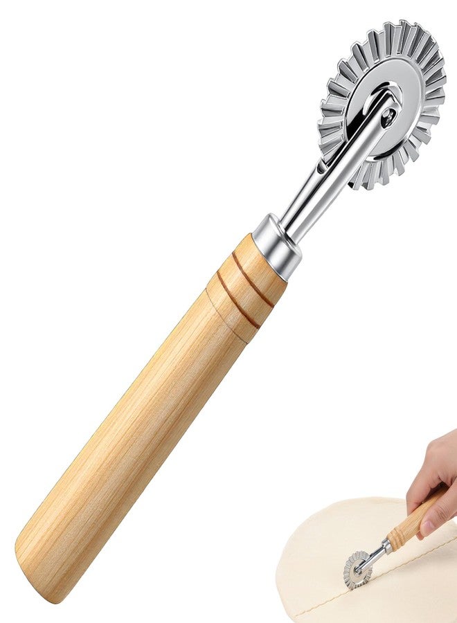 Quilax Pasta Wheel Cutter, Ravioli Cutter Stamps with Roller Wheel, Sturdy Ravioli Cutter Wheel for Ravioli, Pasta, Dumplings Lasagna（6.7"Diameter） - Image 1