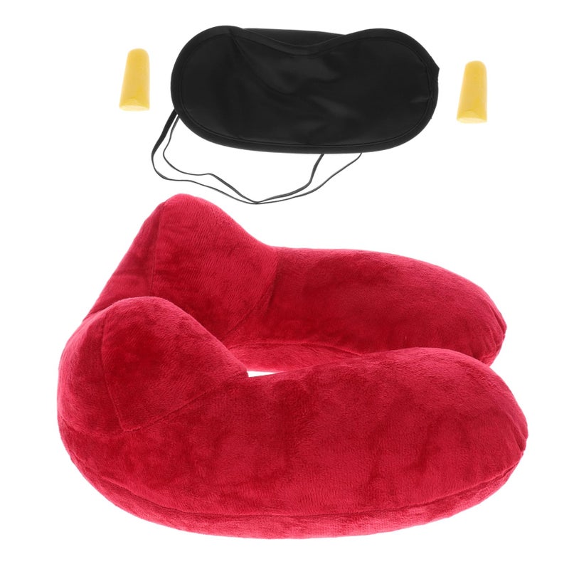 Inflatable Neck Pillow U Shaped for Travel Airplane Car Office Removable Washable Cover - Image 2