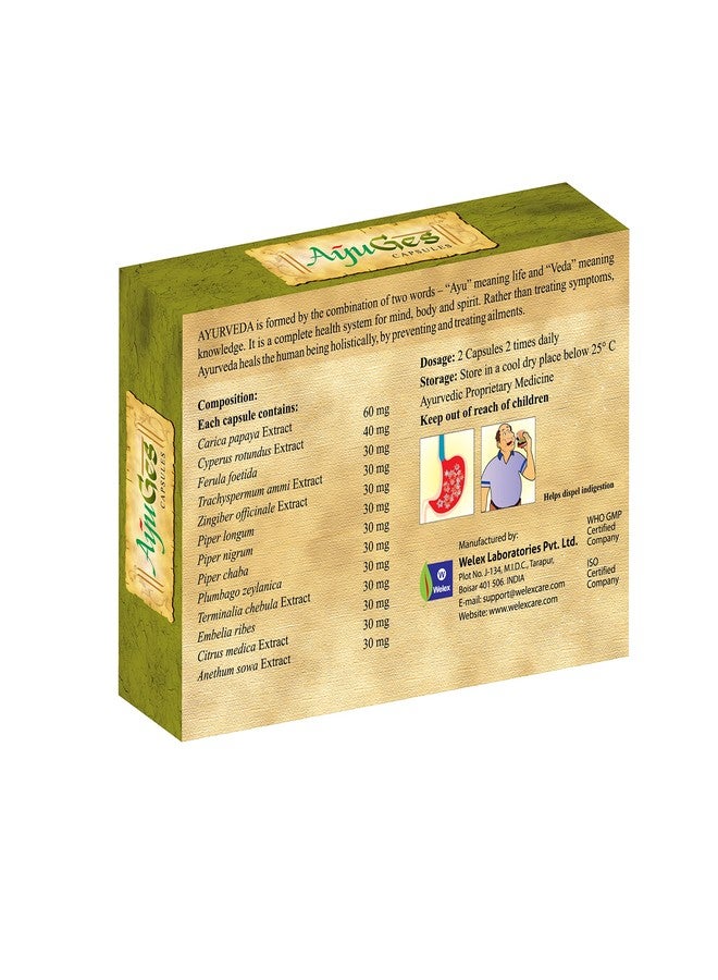 Ayuges Welex Ayuges for Gastric Care - 60 Vegetarian Capsule - Image 2