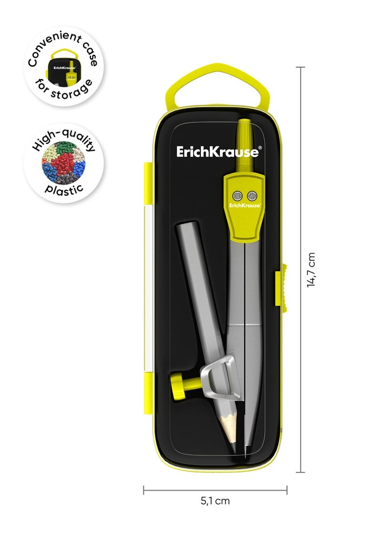 ErichKrause Metal compass Neon 123mm with pencil  - Image 4