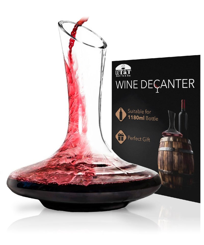 Brew To A Tea Brew To A Tea Wine Decanter 40 oz Clear 1180 ml Wine Decanters Carafe Classic Style 