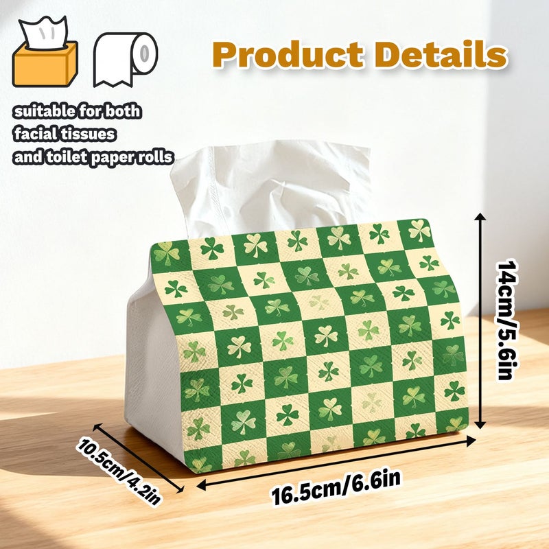 Multifunctional Four Leaf Clover Tissue Box Holder Compact Desk Storage Model A - Image 3