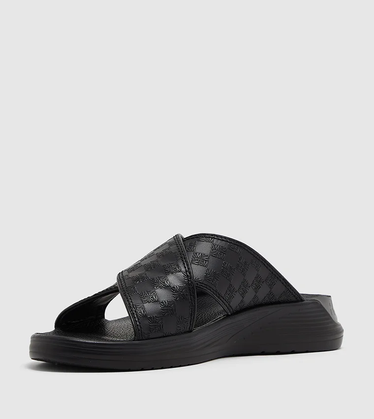 ستيف مادن SB02 Black Men's Comfort Sandals