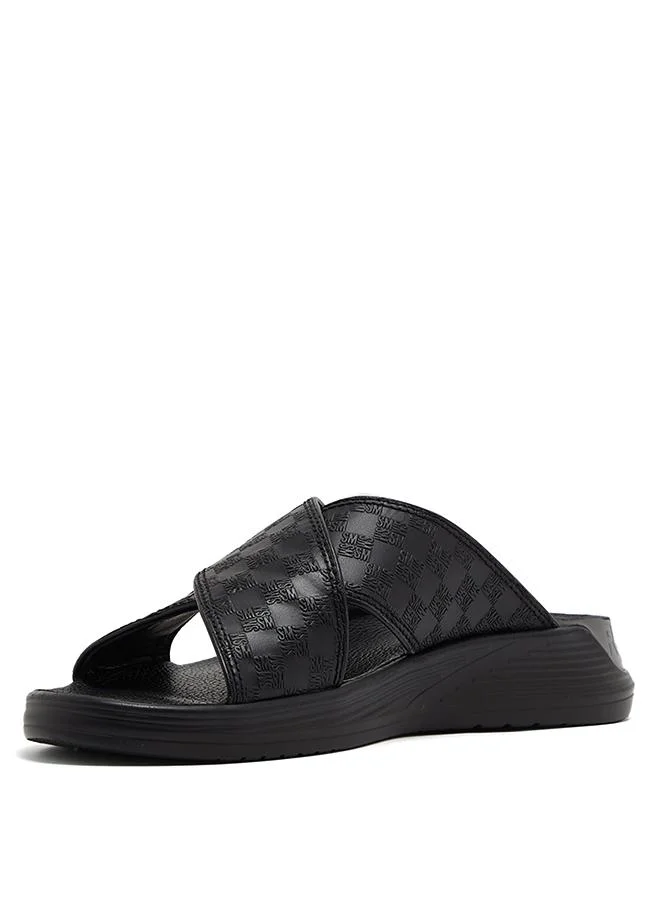 ستيف مادن SB02 Black Men's Comfort Sandals