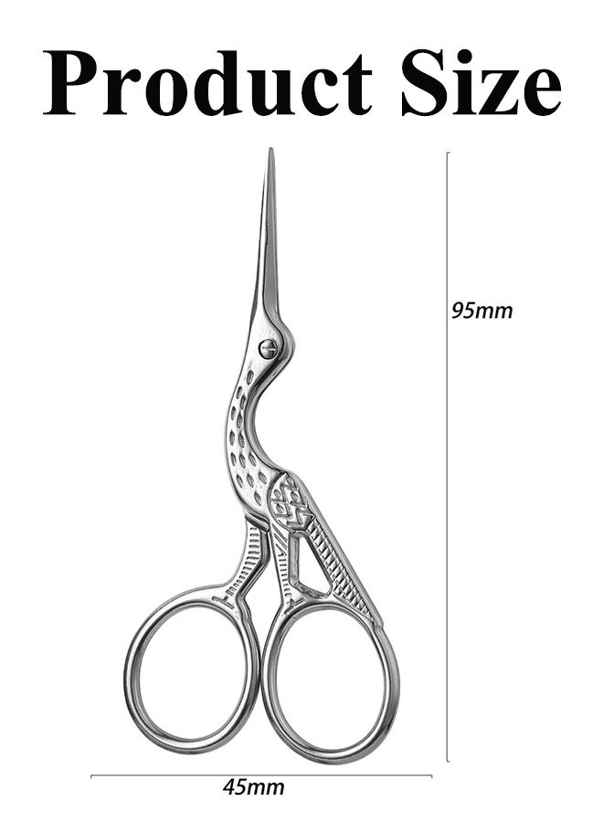 مقص صغير بتصميم طرف دائري لتشذيب شعر الأنف، مقص آمن وسهل العناية بشعر الأنف والحاجب والأذن واللحية والشارب (فضي) - Image 5