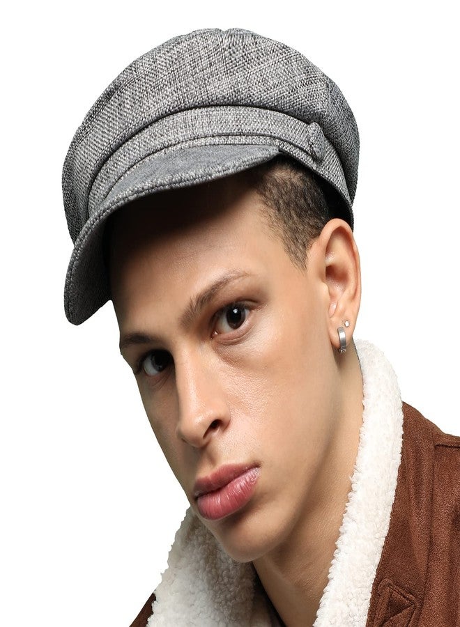 French Accent Men Solid Grey Bretan Cap for Outdoor Everyday Wear | UV Protection | Lightweight | | Quick-Drying | Fashion Casual Headwear Accessories for Men and Boys (2011) - Image 4
