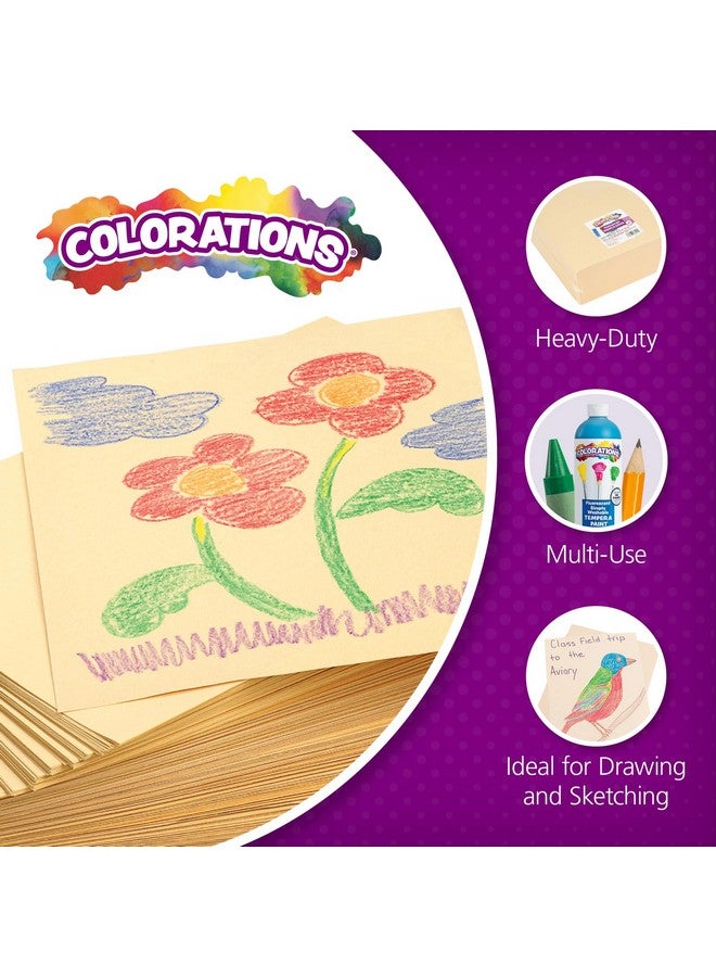 Colorations Manila Paper, 12 x 18 inches, Heavyweight Made from 50lb Paper Stock, 500 Sheets, Art Supplies, Art Supplies, Craft Projects, Kids Paper, Drawing Paper, Coloring Paper, Paper for Children - Image 4