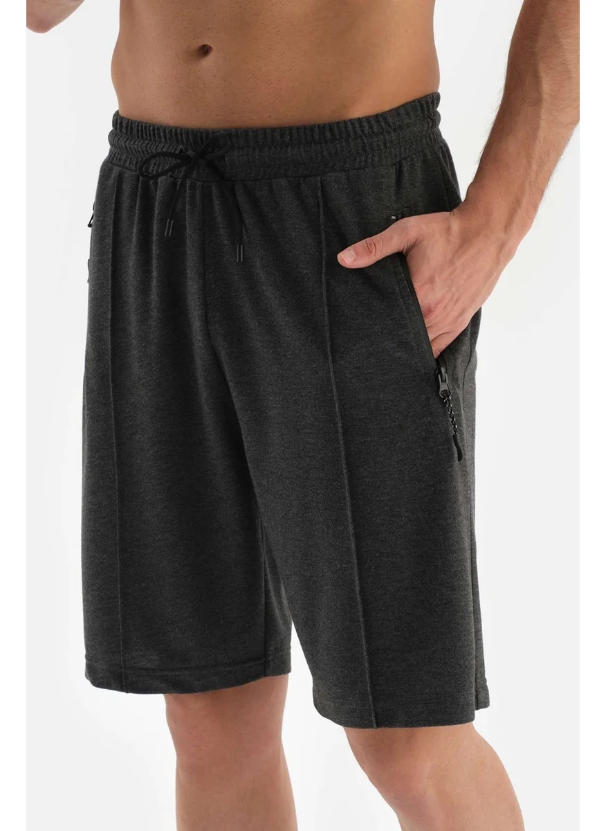 داجي Black Double Yarn Pocket Shorts