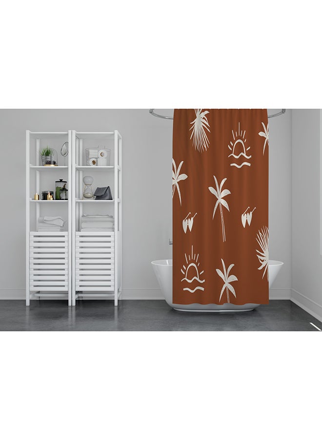 Home Print Waterproof Bathroom Curtain 