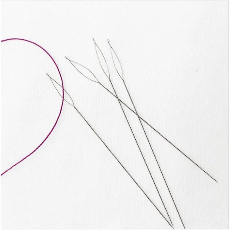 Domick 8 Pcs Stainless Steel Collapsible Eye Beading Needles 0.30MM, 12 No 51MM 4 Pcs Extra Long Beading Needle, 2.25 Inch Scissor 1 Pcs, 12 No Multicolor Beads 25 Grm, 2 Ply Nylon Thread 1000 Meter Black & White for Beading Jewellery and Craft Making, - Image 4