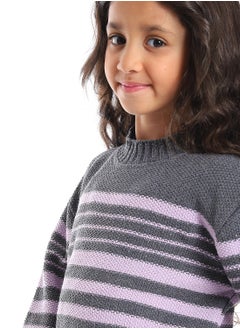Caesar Girls Wool Pullover With Mutlicolour Design  - Image 3