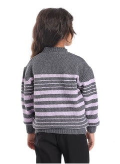 Caesar Girls Wool Pullover With Mutlicolour Design  - Image 2