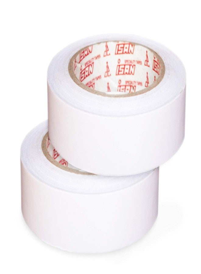 ISAN® Tissue Tape Double Sided Width 24mm (1" Approx) X Length 50 meters (2Pcs Set) for Craft Work Scrapbooking Gift Wrapping DIY projects etc. - Image 1