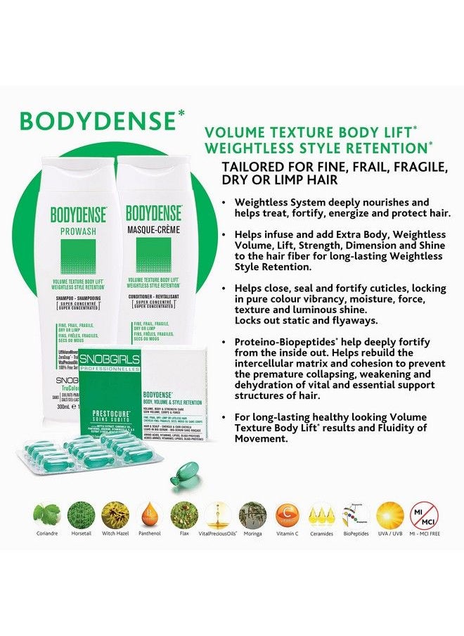 SNOBGIRLS Bodydense Volumizing Conditioner Volume Texture Body Lift New Super Concentrated Conditioner For Fine Frail Fragile Dry Or Limp Hair Vegan Conditioner For Fine Hair Salon Hair Care  - Image 5
