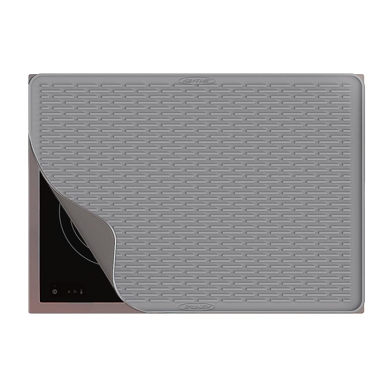 Silicone Stove Top Cover for Electric Stove 28x20 inch Silicone Stove Top Protector Flat Glass Stove Top Cover Extra Large Dish Drying Mat Light Grey